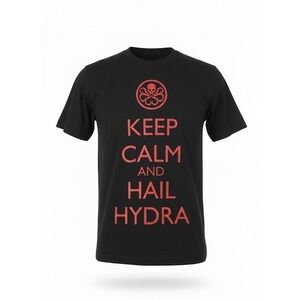 Marvel Comics Keep‎ Calm and Hail Hydra Graphic T-Shirt Black